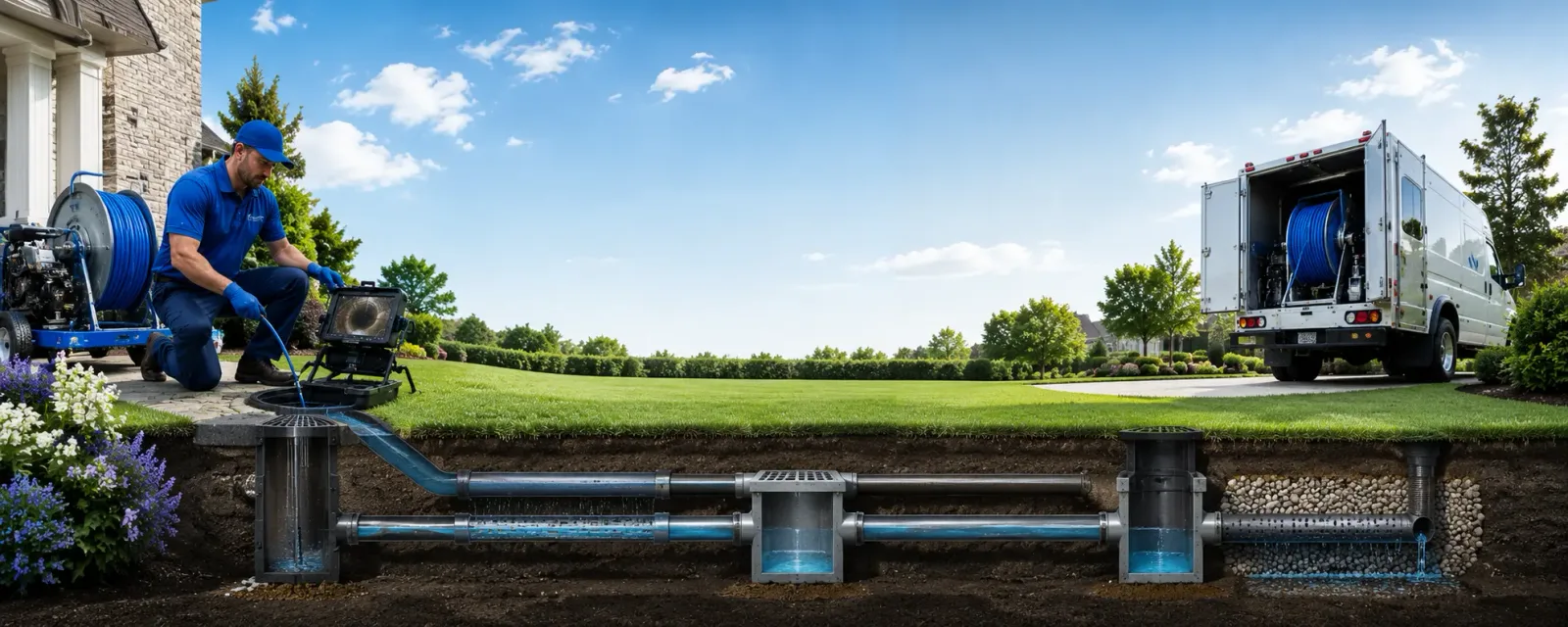 Outdoor drain cleaning information for Leckrone, PA